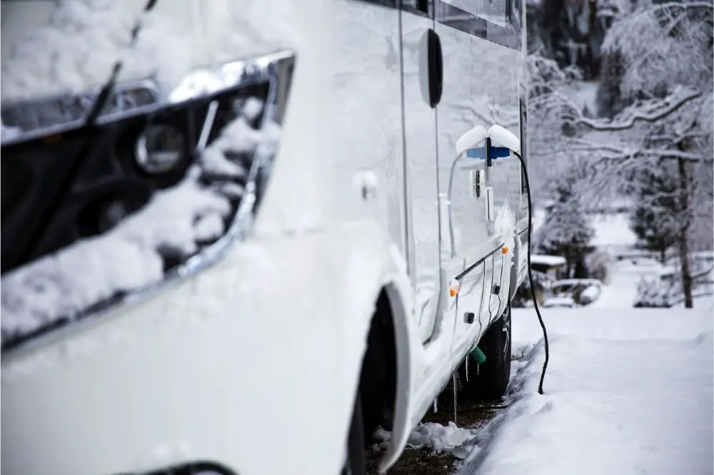 connection on a rv in the winter time