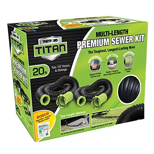 Titan 20 Foot Premium RV Sewer Hose Kit